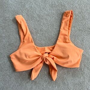 Zaful Bikini Top Women's Size Medium (US 6) Bright Orange Swim Summer Beach Vibe